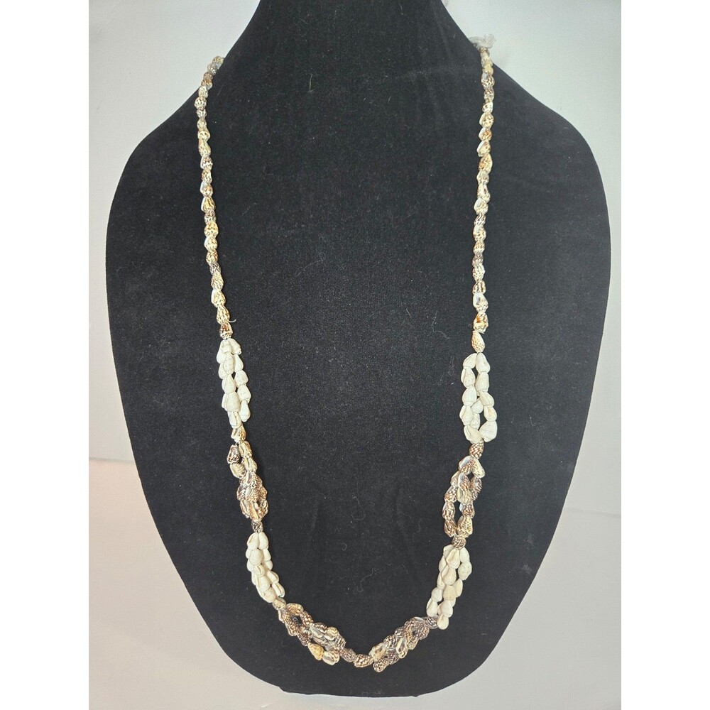 Shell Necklace Long Continuous Strand Made In the Philipines NWT